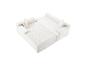 Weißes modulares Cordsofa mit Kissen
