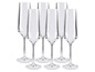 Ein Set mit sechs Champagnerflöten.