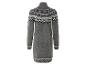 Graues Strickkleid mit norwegischem Muster.