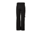 Schwarze Skihose mit Gürtelschlaufen und Seitentasche.