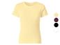 Hellgelbes geripptes Kurzarm-T-Shirt mit Farboptionen
