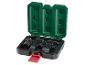 Ein Satz Steckschlüssel in einer grünen Aufbewahrungsbox.
