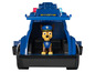 Ein blaues Paw Patrol Polizei-Auto mit Chase drin.