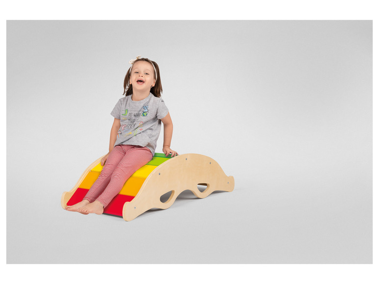 Gehe zu Vollbildansicht: Playtive Holz Balancewippe, in Regenbogenfarben - Bild 4