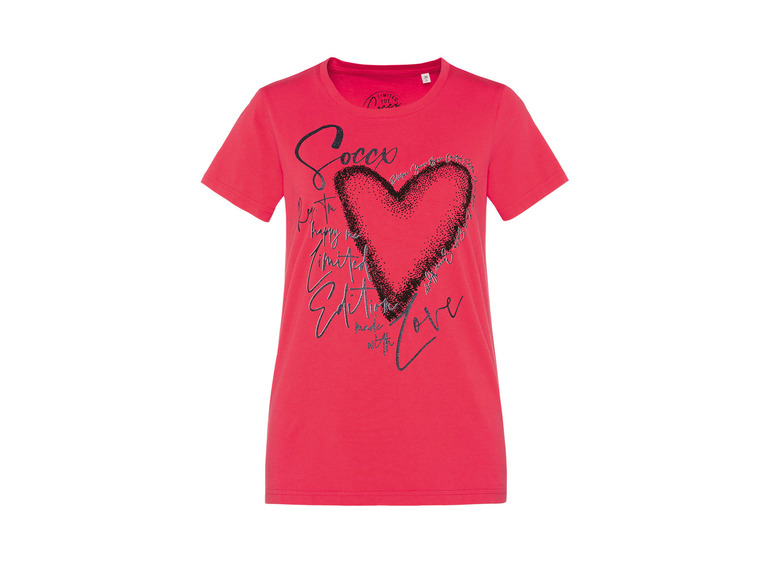 Gehe zu Vollbildansicht: Soccx Damen T-Shirt mit Glitterdruck - Bild 6