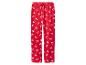 Rote Pyjamahose mit weißem Rentier-Print und Kordelzug.