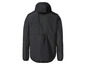 Schwarze Herren-Windjacke mit Kapuze.
