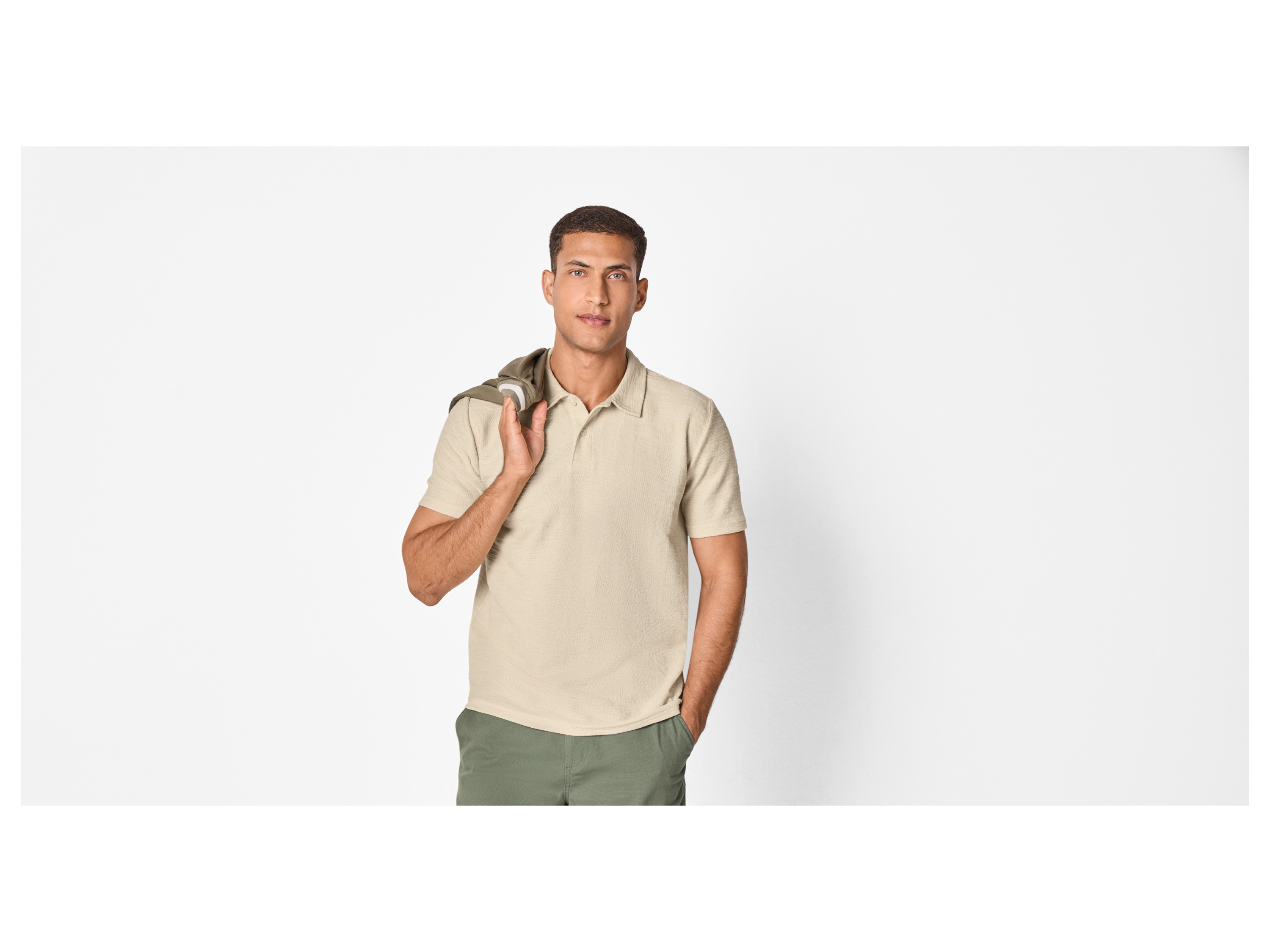 ESMARA MEN Herren Piqué Poloshirt (Beige, XL (56/58)) – Bild 2 von 4