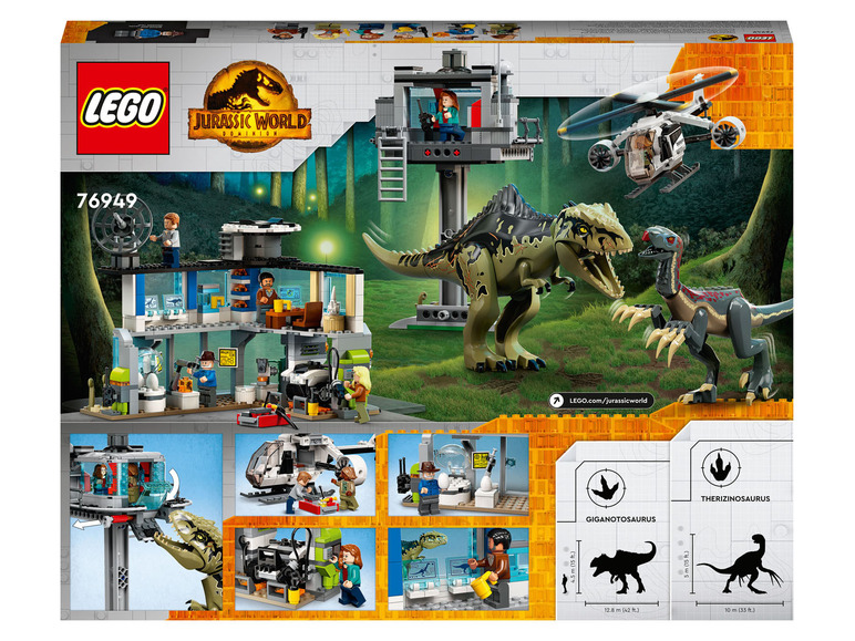 Gehe zu Vollbildansicht: LEGO® Jurassic World™ 76949 »Giganotosaurus und Therizinosaurus Angriff« - Bild 7