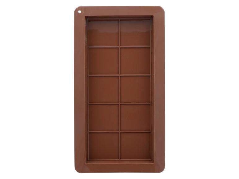 Braune Silikon-Schokoladenform mit 12 Fächern