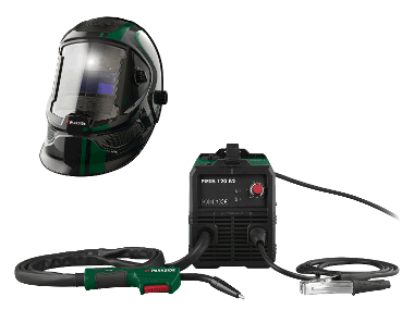 PARKSIDE® Schweißgerät Inverter-Fülldraht »PIFDS 120 B2« + Schweißhelm Automatik mit LED schwarz/grün