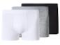 Drei Boxershorts in Weiß, Grau und Schwarz