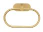 Ovaler goldener Handtuchhalter.