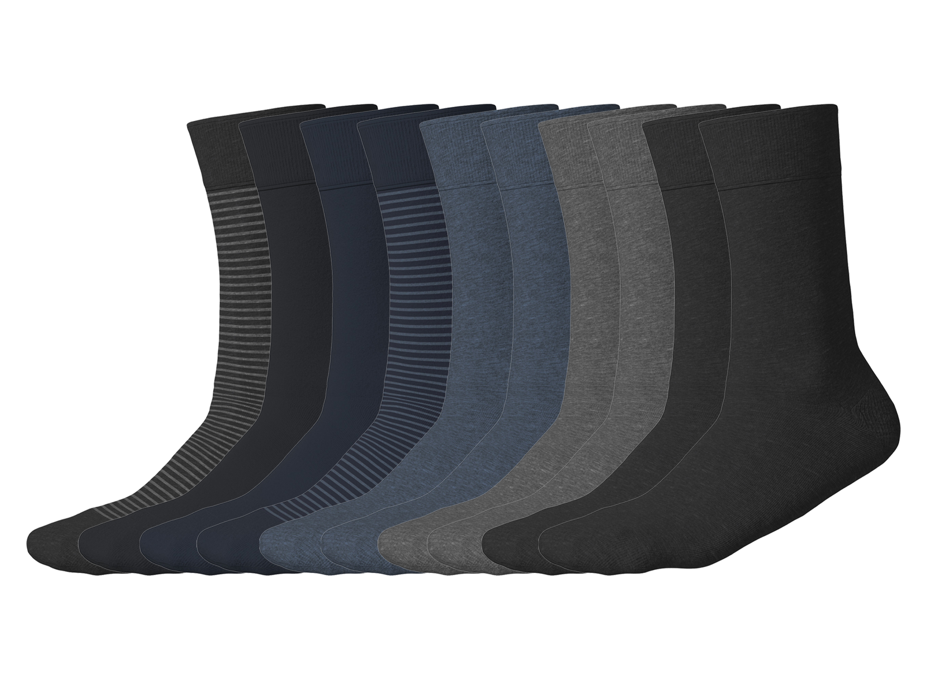 ESMARA® Socken, 10 Paar (navy/grau/schwarz, 43-46)