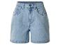 Damen-Jeansshorts mit hoher Taille in Hellblau