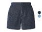 Dunkelblaue Damen-Jeansshorts mit Knopf und Taschen