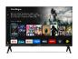 Smart-TV mit einer Streaming-Dienst-Oberfläche, Filmtiteln und Apps.