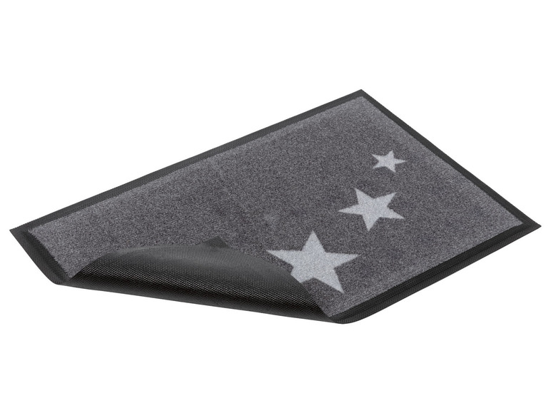 Graue Fußmatte mit Sternenmuster