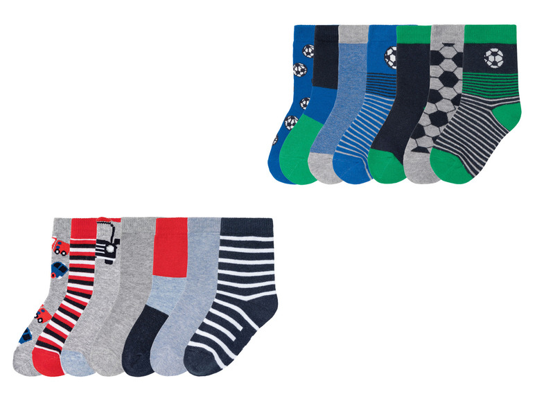 Gehe zu Vollbildansicht: lupilu Kleinkinder Jungen Socken, 7 Paar, mit Bio-Baumwolle - Bild 1