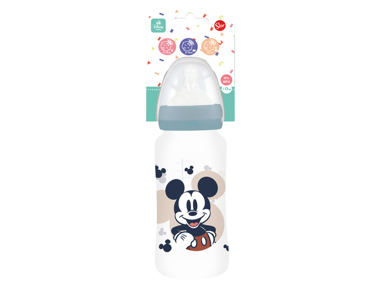 Ein Flaschen mit Mickey Mouse-Design von Disney Baby.