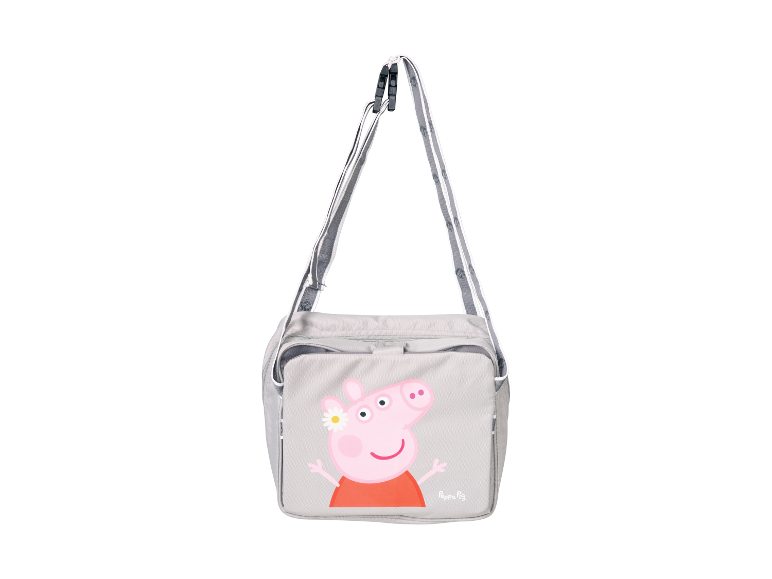 Graue Peppa Pig Umhängetasche für Kinder.