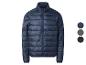 Leichte Herren-Steppjacke in Marineblau, Olivgrün und Schwarz.