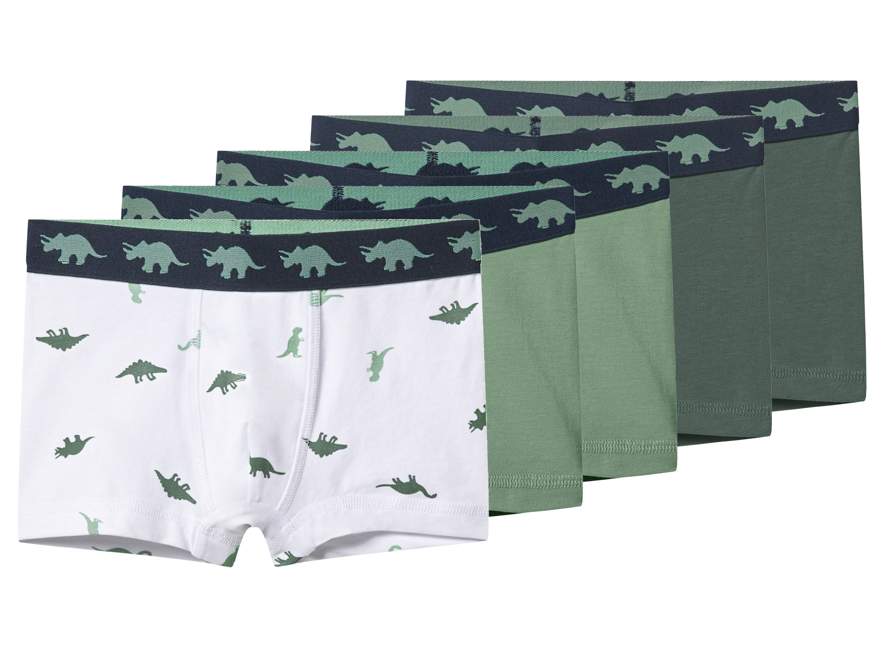 LUPILU® Kleinkinder Jungen Boxer, 5 Stück (Grün, 98/104)