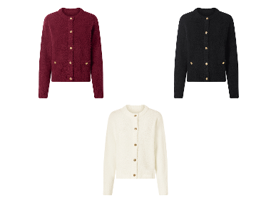 ESMARA® Damen Plüsch Cardigan