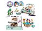 LEGO Friends Set mit Wohnmobil, Figuren und Campingzubehör.
