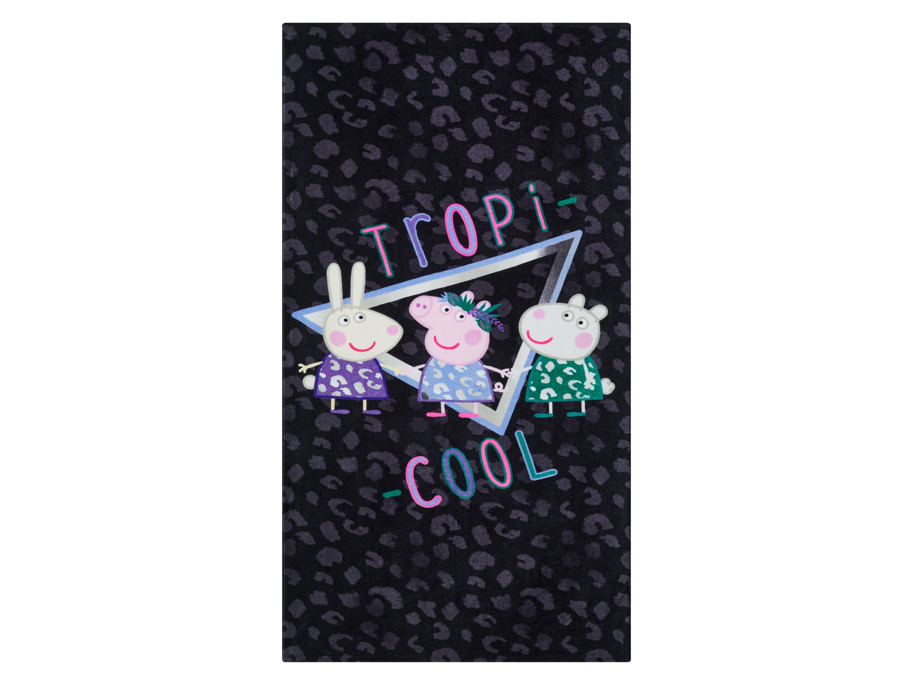 Thumbnail - Kinder Poncho 60x120cm / Strandtuch (Handtuch, Schwarz)