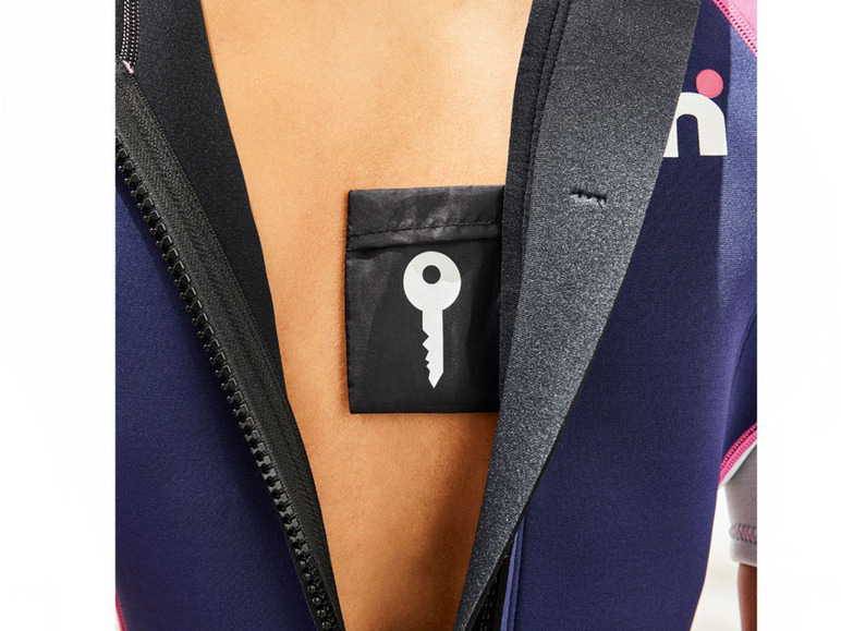 Gehe zu Vollbildansicht: Mistral Damen Neoprenanzug, kurz, mit Reißverschluss am Rücken, schwarz/lila/pink - Bild 6