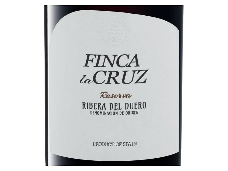Etikett einer Rotweinflasche, Reserva Wein aus der Region Ribera del Duero.
