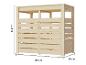 Mülltonnenbox aus Holz mit Doppeltüren, 143x158x88 cm.