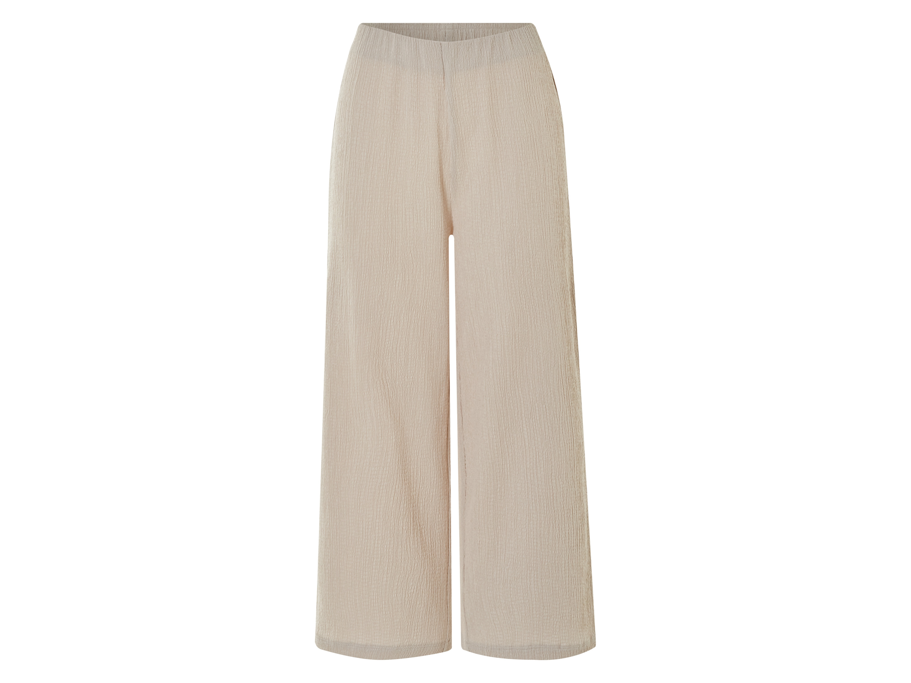 esmara® Damen Hose Wide Leg 7/8 (Beige, M (40/42))““ | elastischer Gummizugbund Passform: – Schnitt: weites Bein Leibhöhe: hoch Länge: 7/8-Länge Material: Polyester recycelt, 1 % Elasthan Lycra® Pflegehinweis: waschen bei max. 40 °C pflegeleicht nicht bleichen nicht im Wäschetrockner trocknen nicht bügeln nicht trockenreinigen Größe: XS 32/34 – L 44/46 Meine Lidl-Größe – so einfach geht es Deine Größe findest du in der Lidl-Größentabelle . Oeko-Tex® Standard 100 Geprüft auf Schadstoffe Zertifizierungsnummer: 09.0.68536 Hohenstein Htti Standard 100 by Oeko-Tex® ist die weltweit bekannteste, unabhängige Zertifizierung schadstoffgeprüfter Textil- und Lederprodukte aller Art – vom Garn und den Stoffen bis hin zum gebrauchsfertigen Artikel. Das Label bestätigt