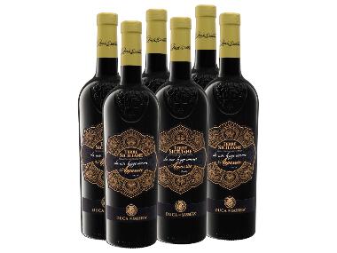 6 x 0,75-l-Flasche Weinpaket Duca di Sasseta Terre Siciliane IGT halbtrocken, Rotwein