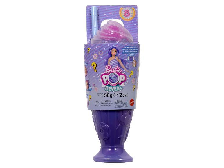 Barbie Pop Reveal Überraschungsspielzeug mit duftendem Squishy-Haustier und Knetmasse.