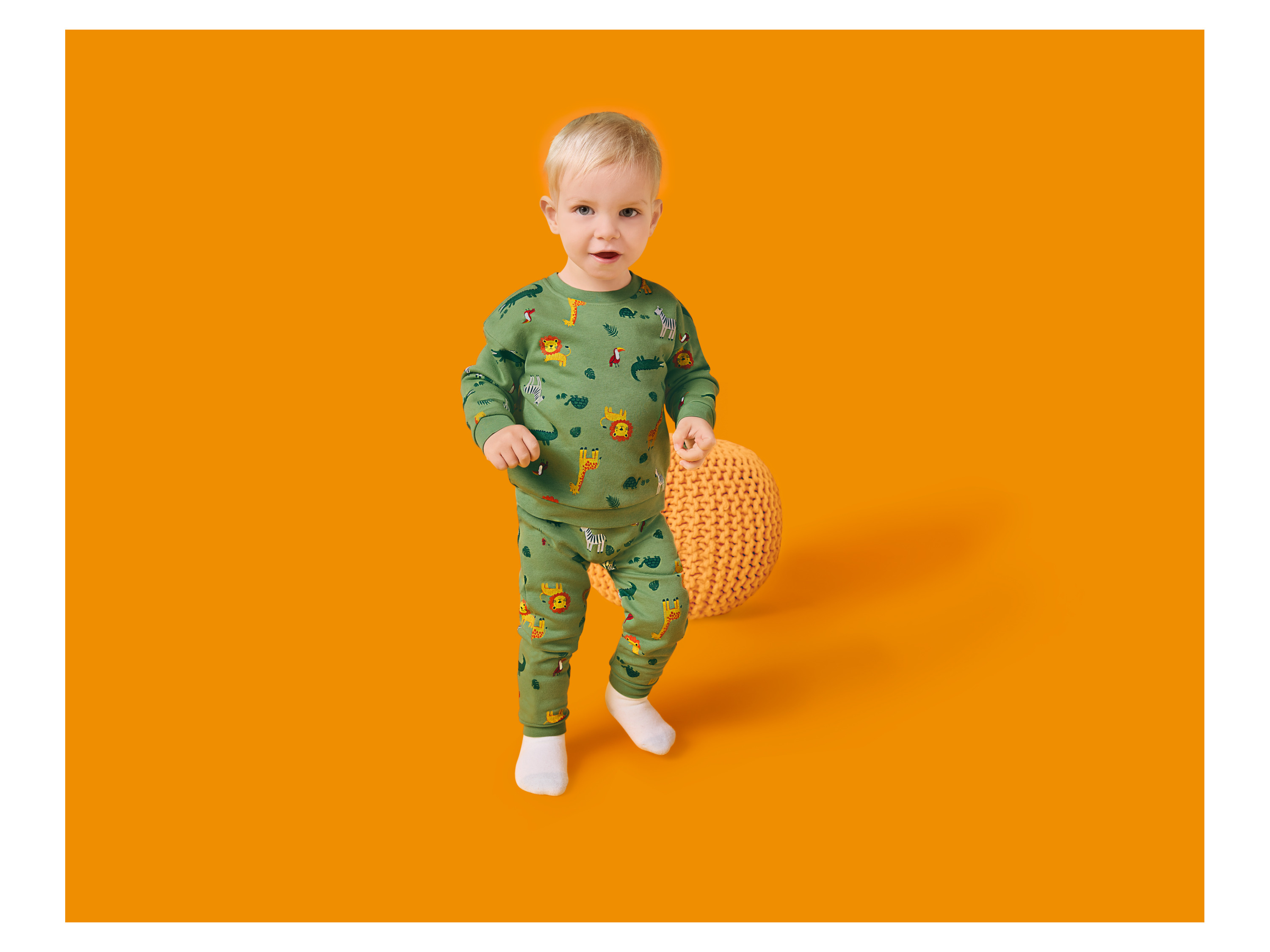 Thumbnail - lupilu® Baby Sweatanzug, 2-teilig (Grün, 74/80)