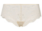Beige Spitzen-Unterhose.