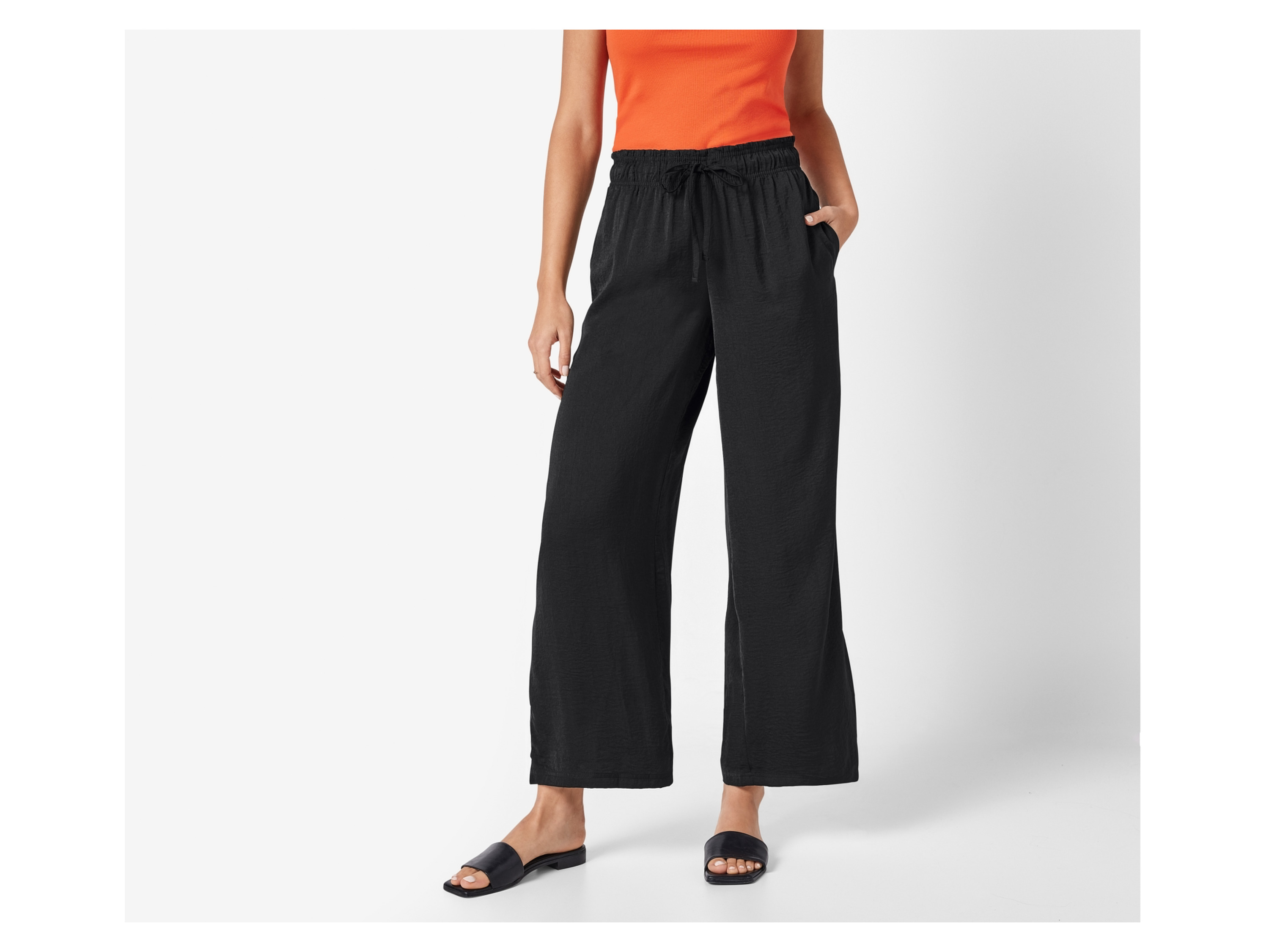 ESMARA® Damen Hose Wide Leg (Schwarz, S(36/38)) – Bild 2 von 3