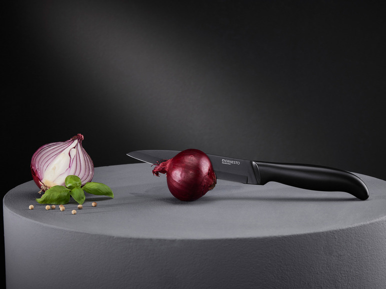 Gehe zu Vollbildansicht: ERNESTO® Messer aus Edelstahl, schwarz - Bild 9