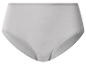 Hellgraue Damen-Baumwollslips mit hoher Taille.