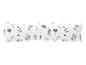Weißes Stillkissen mit Aquarell-Blumenmuster in neutralen Tönen.