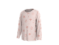 Hellrosa Kinder-Langarmshirt mit Sternenmuster.