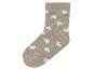 Beige Socke mit weißen Herzen