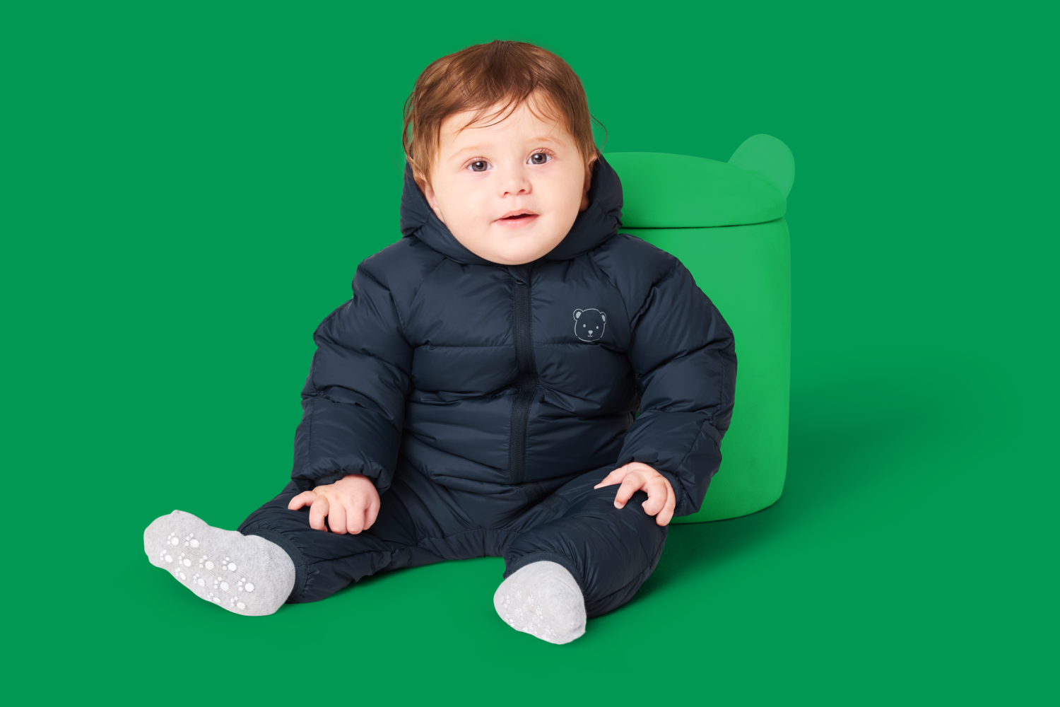 LUPILU® Baby Winteroverall Lightweight, mit Daunen (Navy, 62/68) – Bild 2 von 4