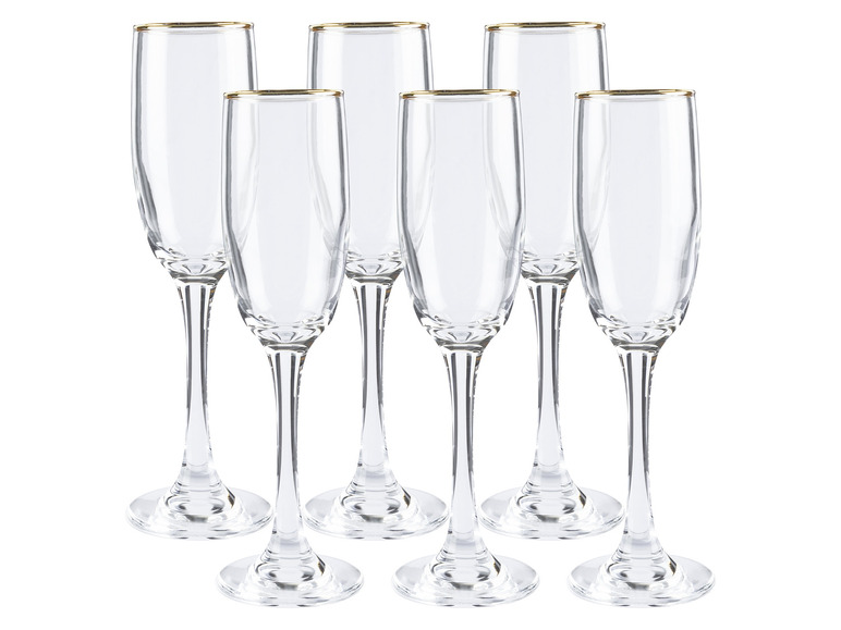 Gehe zu Vollbildansicht: ERNESTO® Glas Set, 6-teilig, mit Goldrand - Bild 2