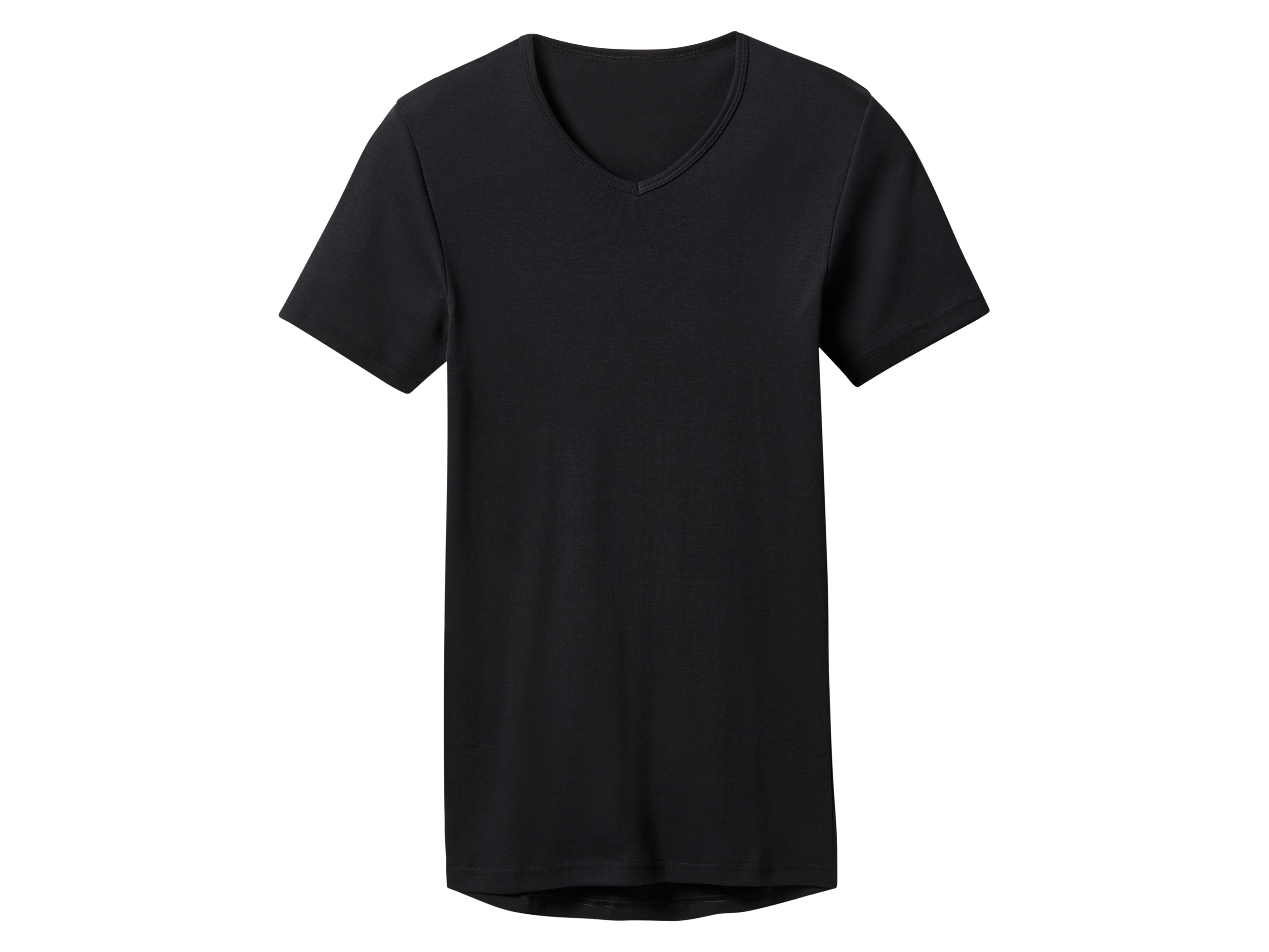 ESMARA MEN Feinripp-Unterziehshirts, 2 Stück (V-Ausschnitt, Schwarz, 5/M) – Bild 2 von 3