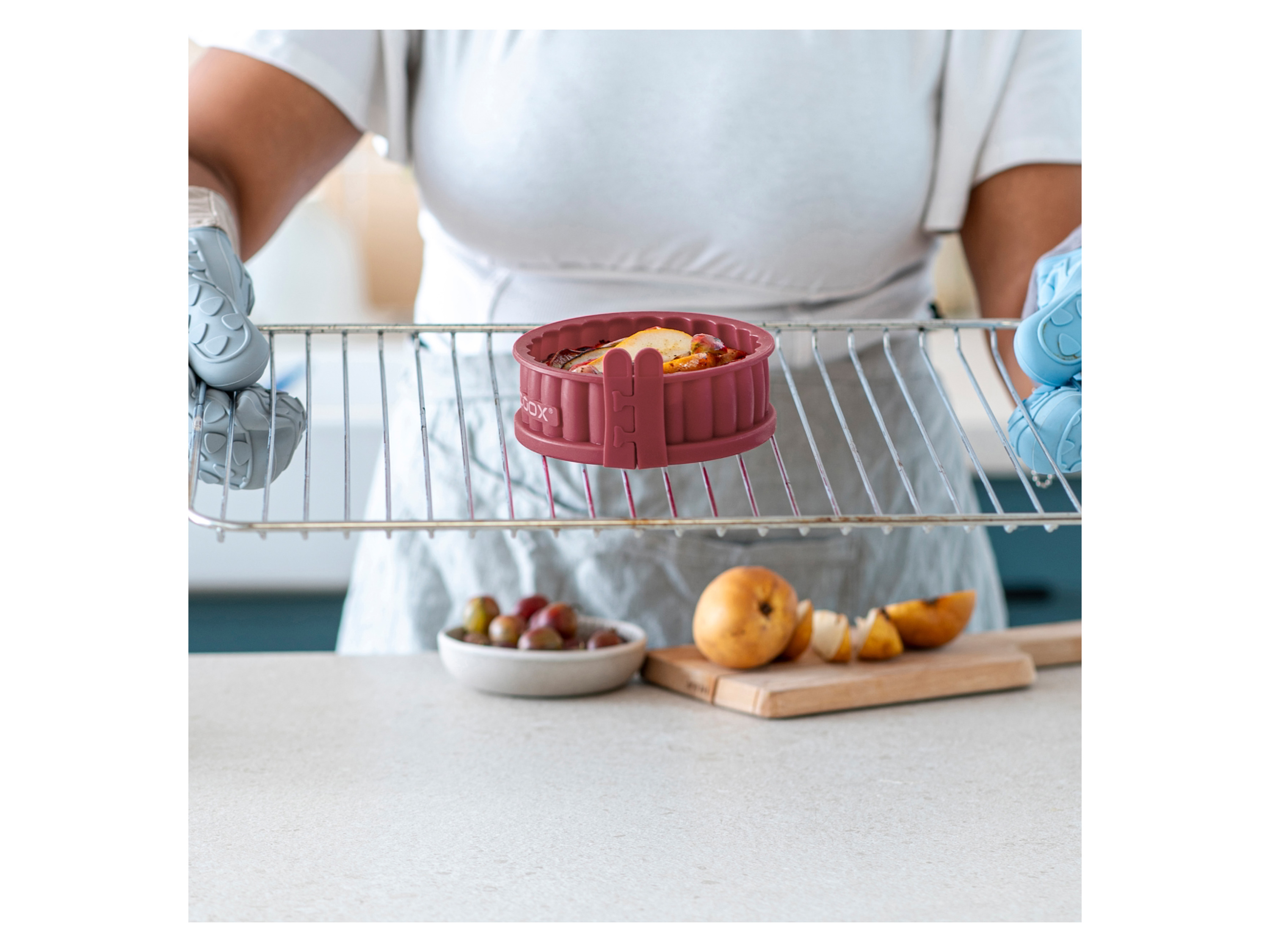 Thumbnail - Coox Quicheform mit Glasboden Ø 12 cm (Rot)