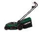 Grüner und schwarzer PARKISDE Elektromäher mit Fangkorb