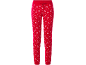 Rote Damen-Jogginghose mit Herz- und Zuckerstangen-Muster